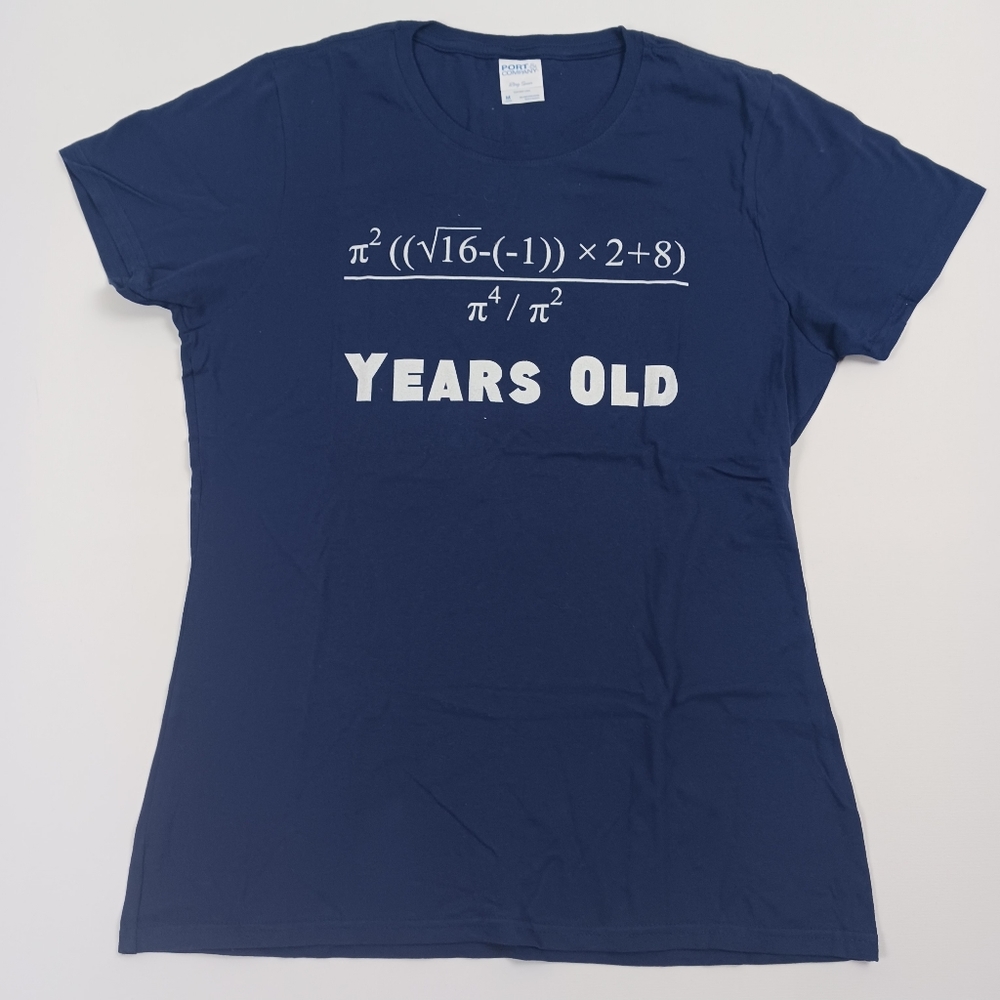Math equation 60 years old birthday t-shirt size M